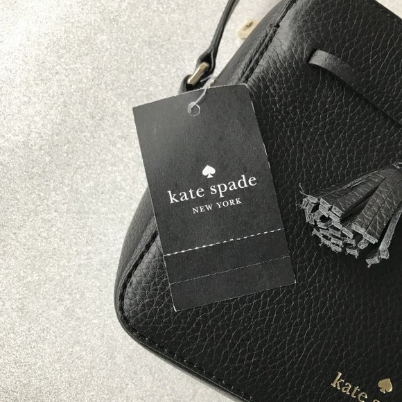 Kate Spade Hayes  Black Pebbled Leather Camera Crossbody Bag - Picture 16 of 16